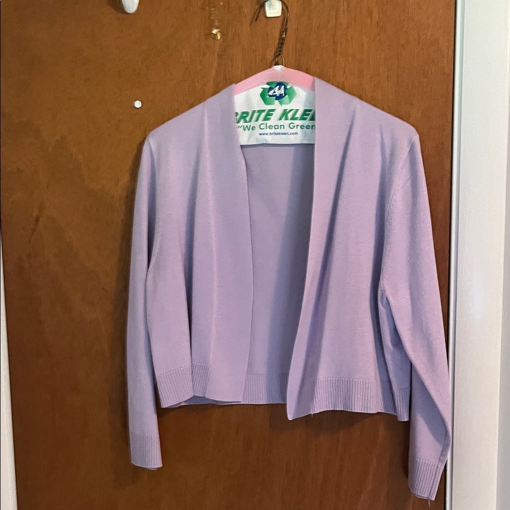 Calvin Klein Light Purple Open-Front Cardigan